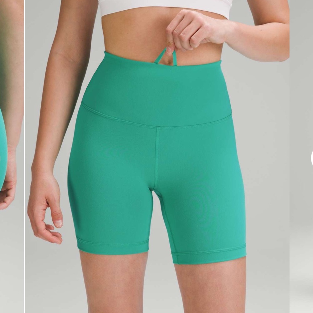 Lululemon Wunder Train High-Rise Short 6" Size 14 Kelly Green